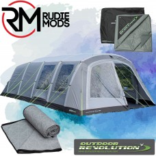6 berth Inflatable Air Tent bundle with groundsheet + Carpet Outdoor Revolution 